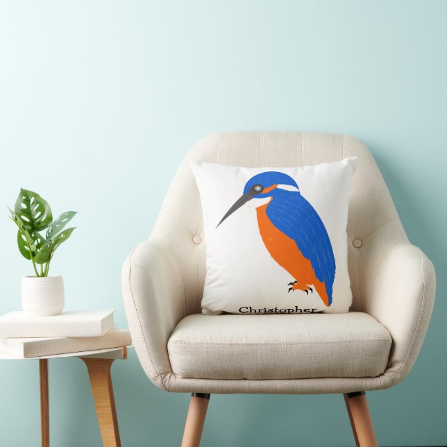 Coussin Conception Martin-pêcheur Personnalisé (Chaise)