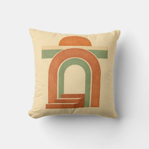 Coussin Conception minimaliste d'arche de arc-en-ciel rétr