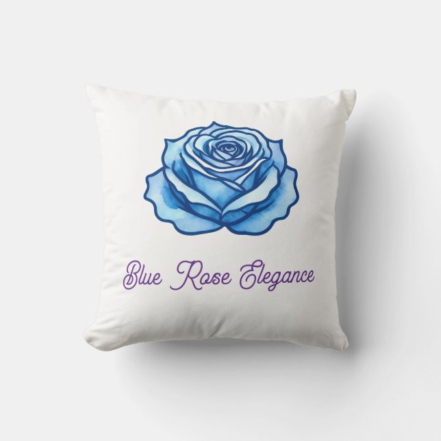 Coussin Conception minimaliste Rose bleue romantique Cadea (Recto)