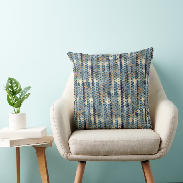 Coussin Conception moderne abstraite de motif numérique 12 (Chaise)