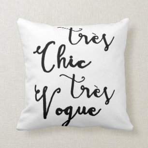 Coussin Conception moderne chic de calligraphie de la mode