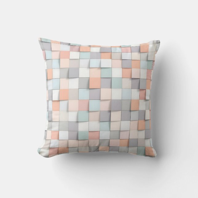Coussin Conception moderne de mosaïque de grille géométriq (Recto)