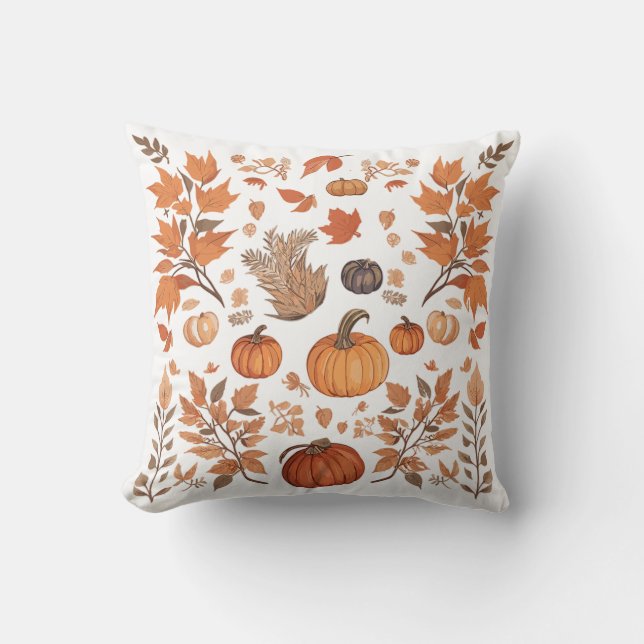 Coussin Conception motif d'automne (Recto)