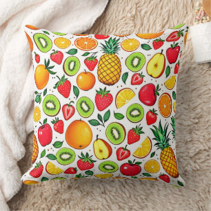 Coussin Conception Motif de fruits colorés