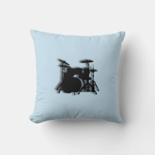 Coussin Conception Musicale Tambours Bleu