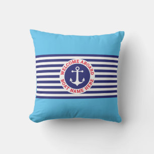 Coussin Conception nautique avec bandes marines