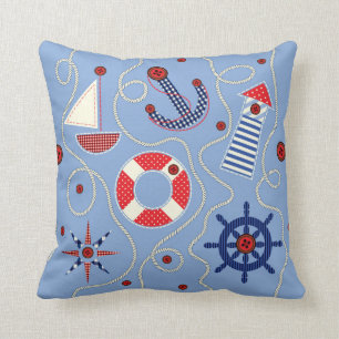 Coussin Conception nautique de patchwork
