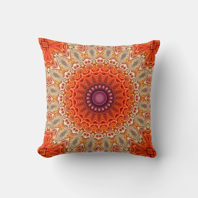 Coussin Conception orange et blanche de fleur (Recto)