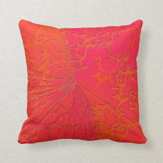 Coussin Conception orange rose de Croquelure
