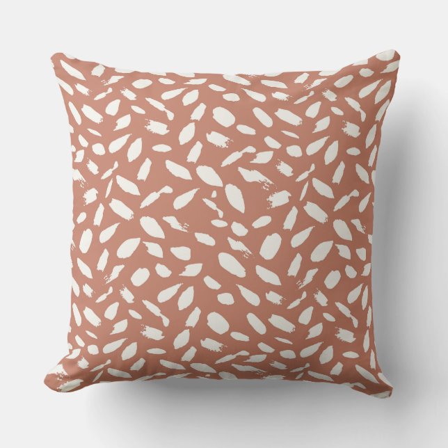 Coussin Conception organique en terracotta pour maison nat (Recto)