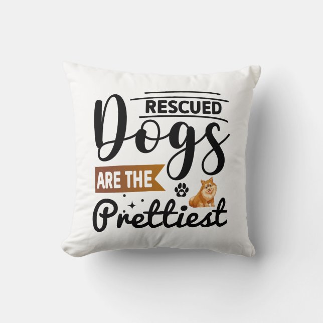 Coussin Conception personnalisée de devis de chien drôle (Recto)