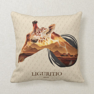 Coussin Conception personnalisée de girafe de désert