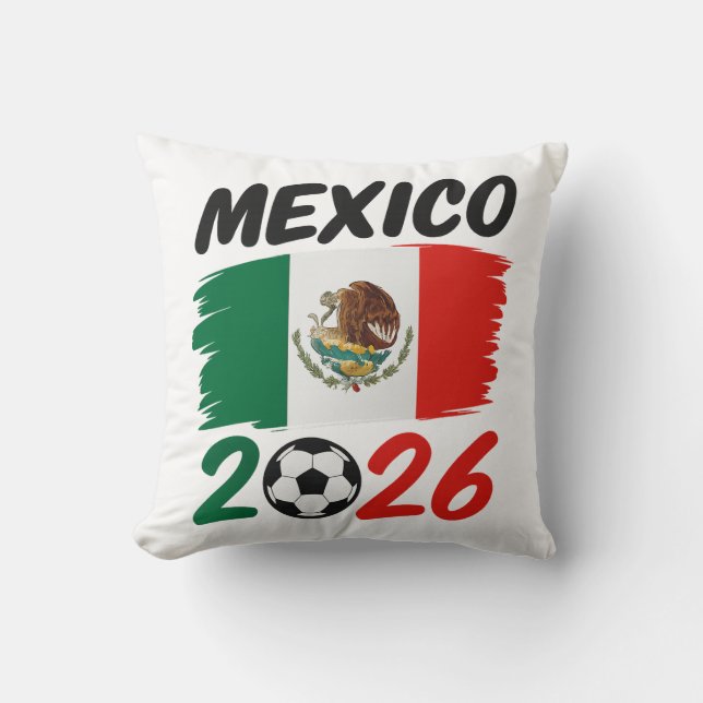 Coussin Conception pour les fans de football du Mexique 20 (Recto)