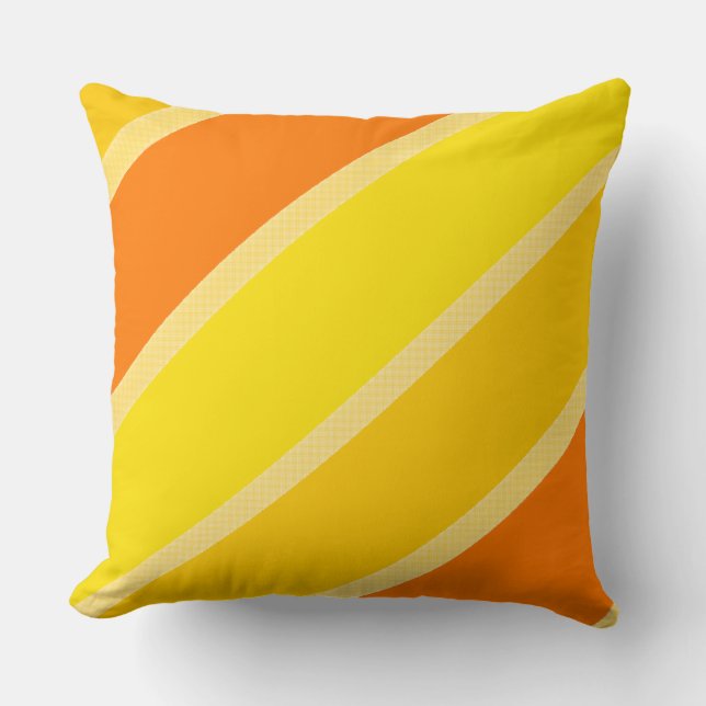 Coussin Conception rayonnante des tons orange jaune vif (Recto)