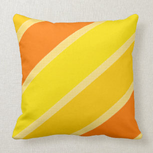 Coussin Conception rayonnante des tons orange jaune vif