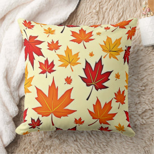Coussin Conception sans couture de feuillage d'automne