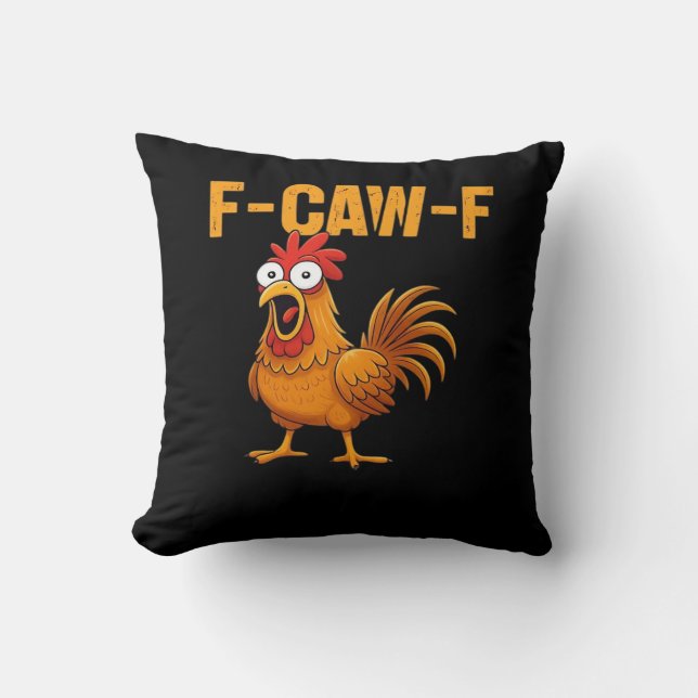 Coussin Conception simple essentielle de F-Caw-F-poulet (Recto)