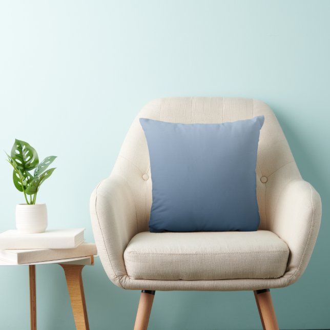 Coussin Conception subtile de Smokey Blue clair à foncé (Chaise)