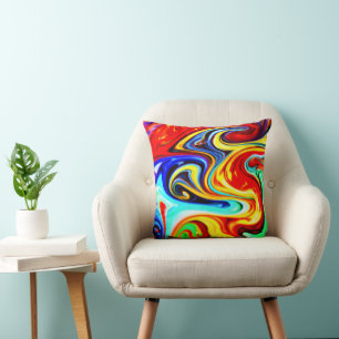 Coussin Conception symphonique couleur Abstraite
