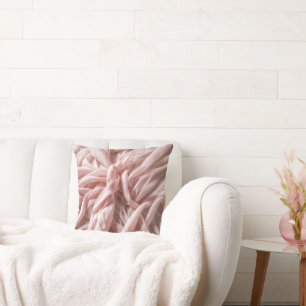 Coussin Conception Tissu de soie rose