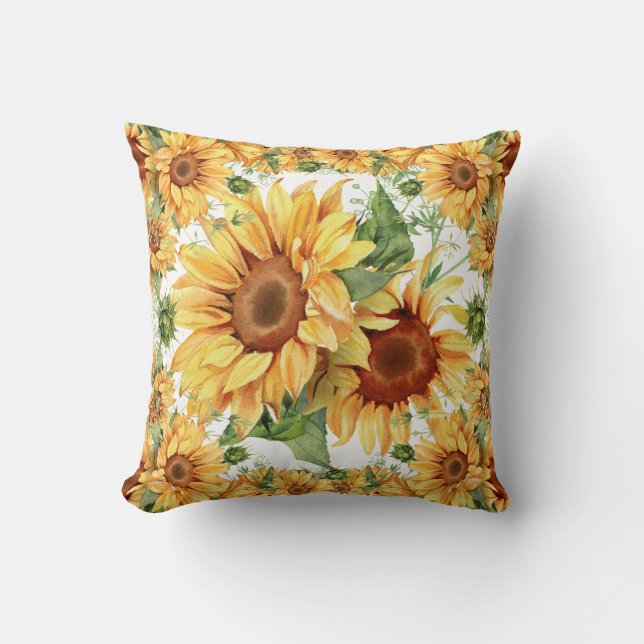 Coussin Conception Tournesol (Recto)