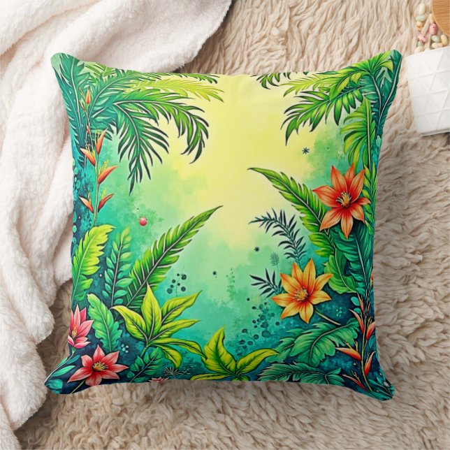 Coussin Conception Tropical Jungle Lush Paradise (Couverture)