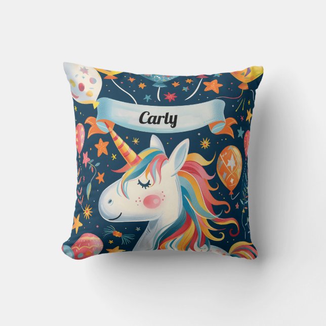 Coussin Conception Unicorne pour enfants (Recto)