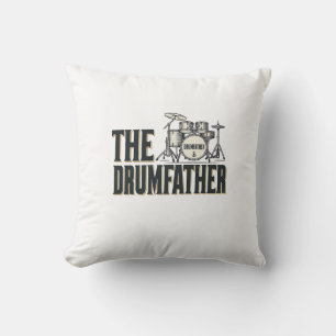 Coussin Conception vectorielle de citation de batteur Drum