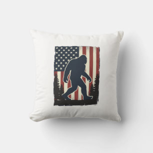 Coussin Conception vectorielle de forêt de drapeau américa