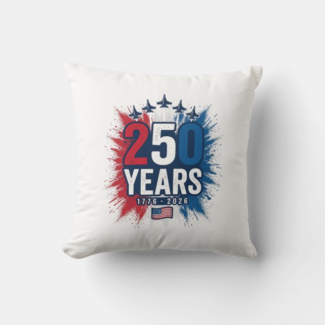 Coussin Conception vectorielle pour le 250e anniversaire d (Recto)