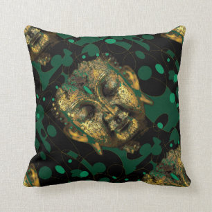 Coussin Conception verte soustraite moderne de Bouddha de