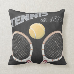 Coussin Conception vintage de tableau de tennis