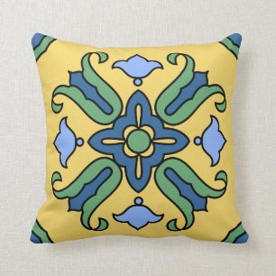 Coussin Conception vintage de tuile d'île de Catalina