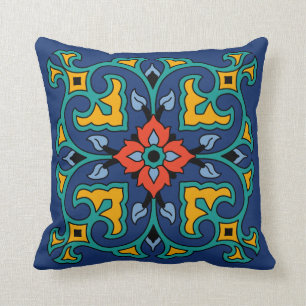 Coussin Conception vintage de tuile d'île de Catalina