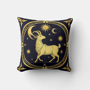 Coussin Conception Zodiaque Capricorne Dorée