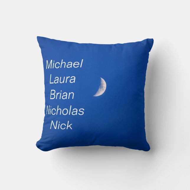 Coussin Conceptions de nuit céleste – Noms personnalisés M (Recto)