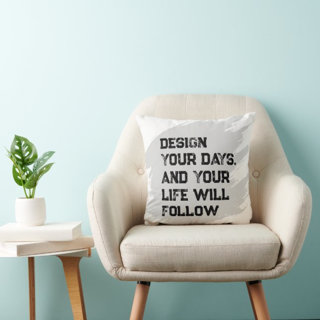 Coussin Concevez vos journées... (Chaise)