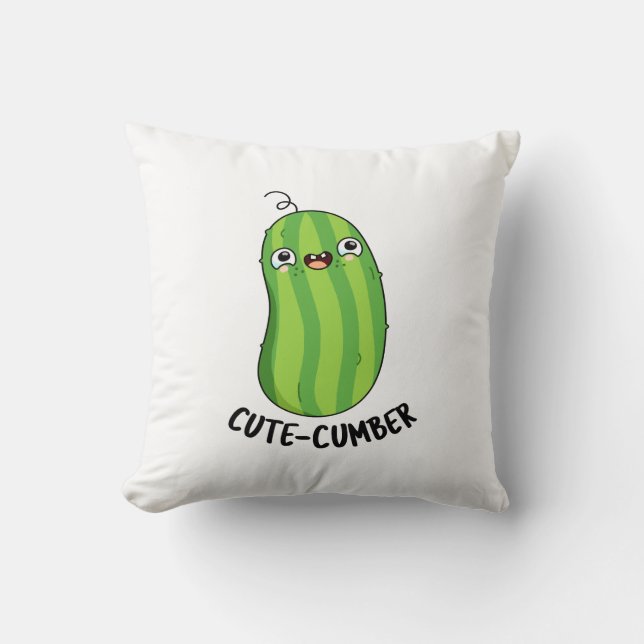 Coussin Concombre Funny Concomber Pun (Recto)