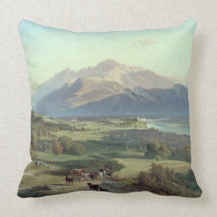 Coussin Conducteur de bestiaux à cheval avec ses bétail