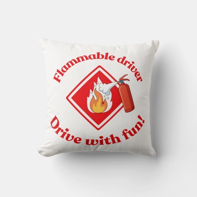 Coussin Conducteur Inflammable | Drôle ADR Marchandises Da (Recto)