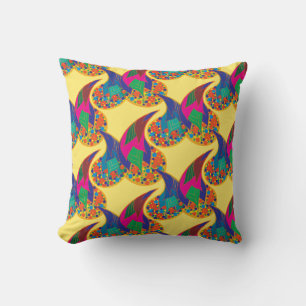 Coussin Confetti coloré abstrait Paisley Arc-en-ciel goutt