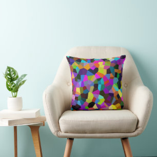 Coussin Confetti dans les tons bijoux