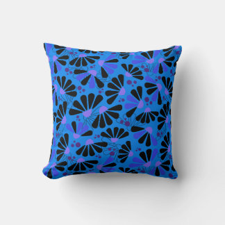 Coussin Confetti de fleurs sur Paradise Blue