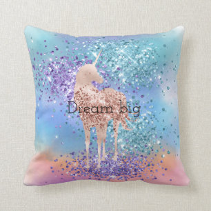 Coussin Confetti de Parties scintillant d'eau violette de