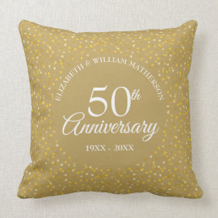 Coussin Confetti des Coeurs d'amour du cinquantième annive
