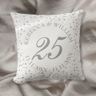 Coussin Confetti du 25e anniversaire du Mariage
