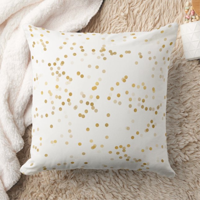 Coussin Confetti en or blanc (Couverture)