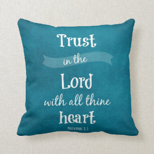 Coussin Confiance dans le Seigneur Bible Verse