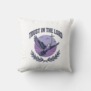 Coussin Confiance dans le Seigneur Colombe Design de T-Shi