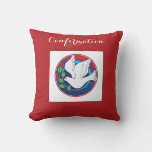Coussin Confirmation de la colombe colorée sur l'Arrière -